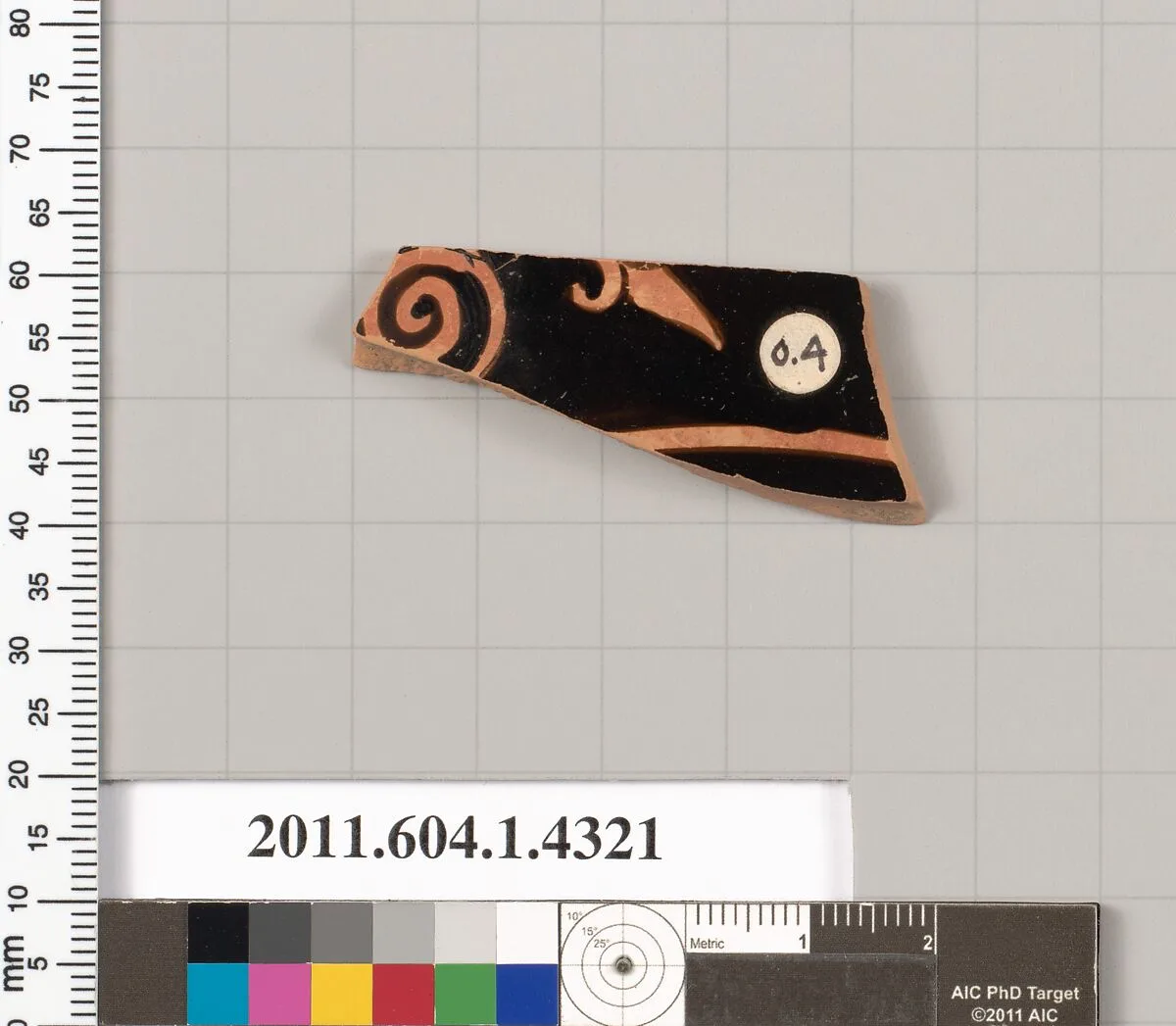 Terracotta fragment of a kylix (drinking cup) — Unknown