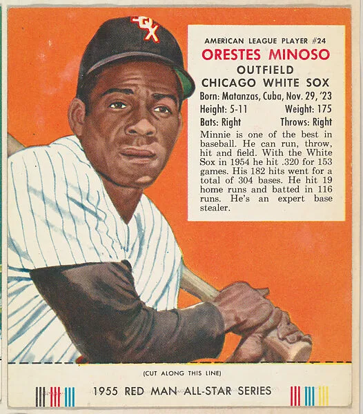 Orestes Minoso, from the Major League Baseball series (T235), issued by Red Man Chewing Tobacco — Red Man Chewing Tobacco