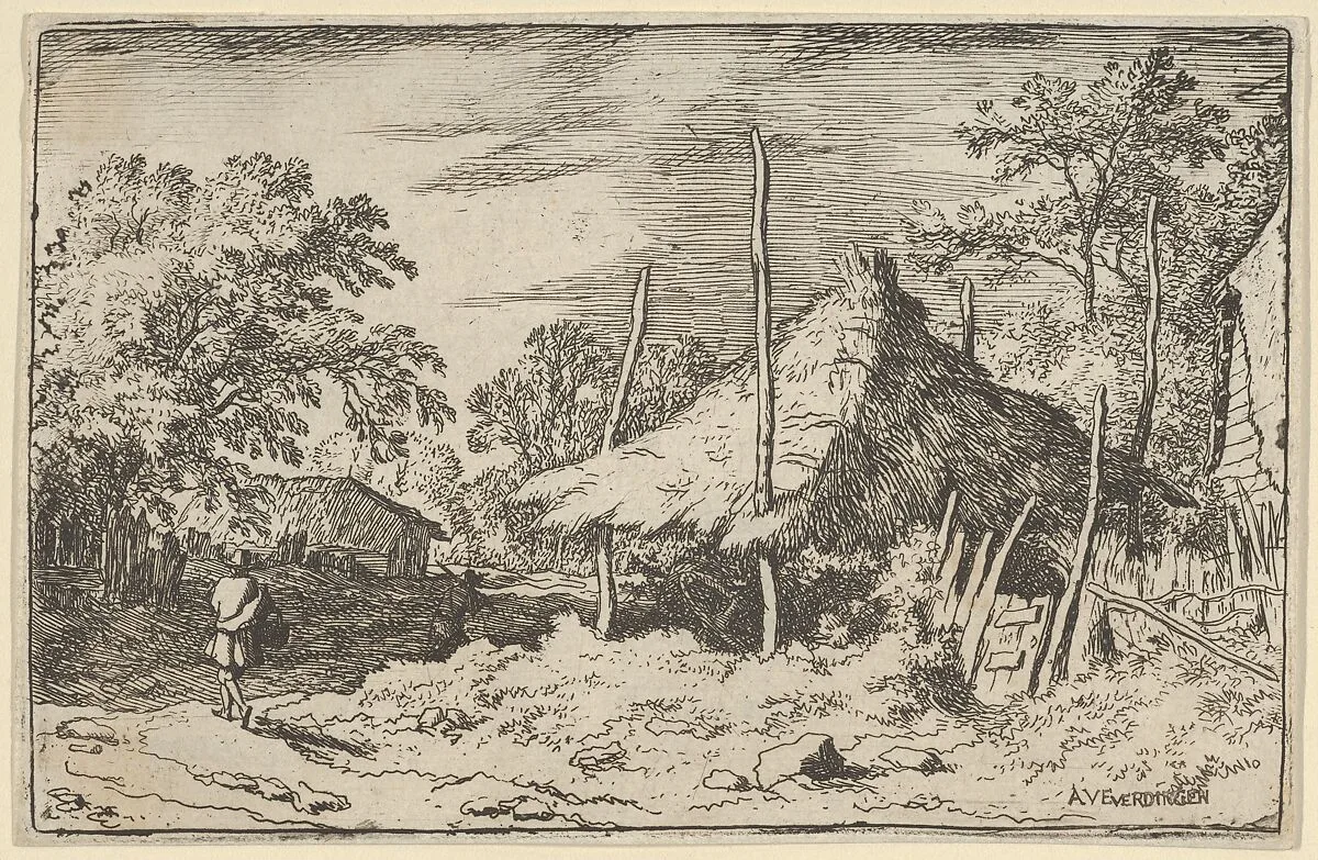 The Wheel underneath the Haybarn — Allart van Everdingen