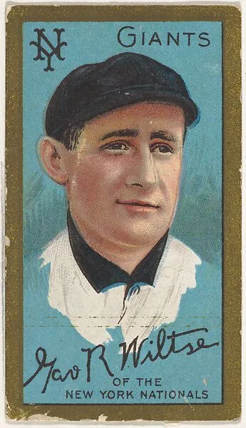 George R. Wiltse, New York Giants, National League, from the "Baseball Series" (Gold Borders) set (T205) issued by the American Tobacco Company — American Tobacco Company