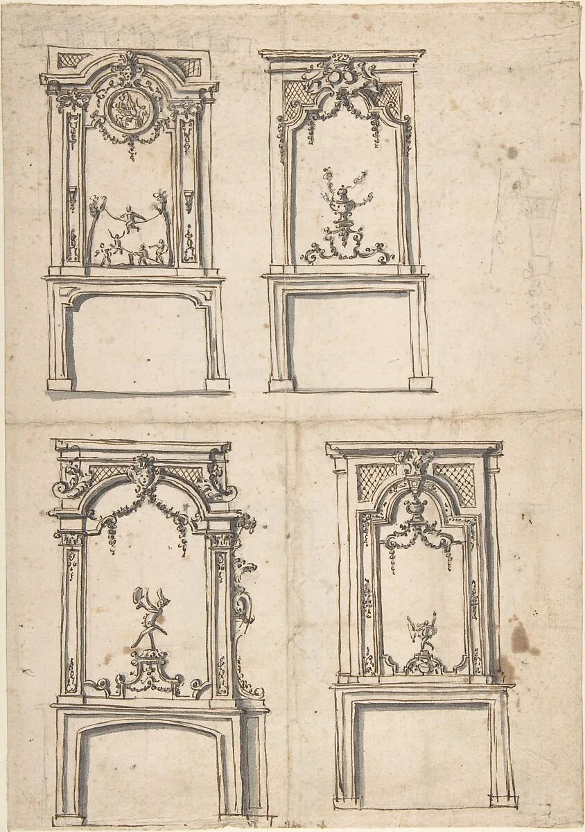 Designs for Overmantles — Anonymous, French, 18th century