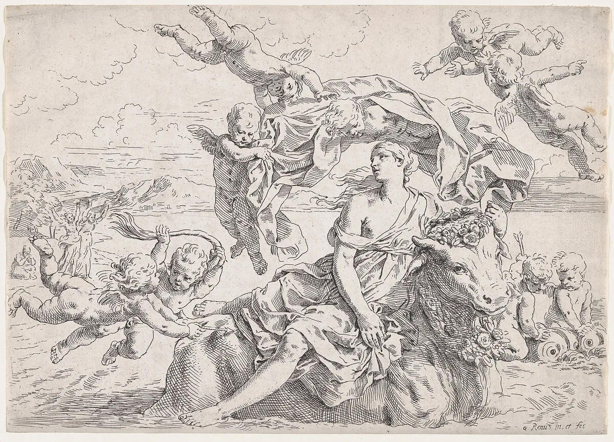 The Rape of Europa, after Guido Reni — Guido Reni|Simone Cantarini