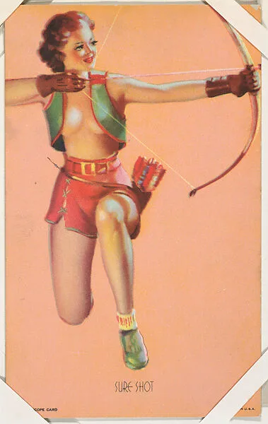 Sure Shot from Glamour Girls series (W424) — International Mutoscope Reel Company