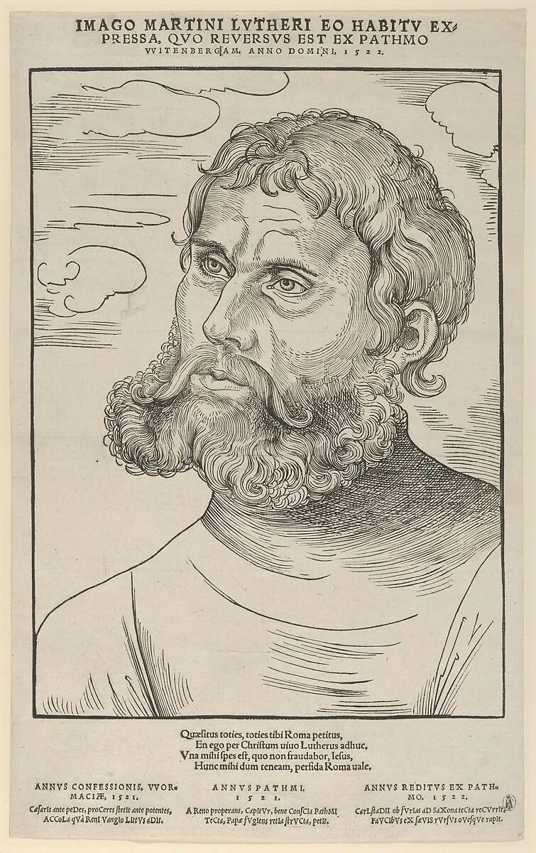 Luther as 'Junker Jorg' — Lucas Cranach the Elder