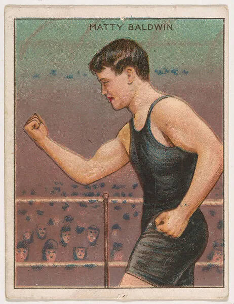 Matty Baldwin, from the Champion Pugilists series (T219), issued by Mecca and Hassan Cigarettes — Mecca Cigarettes|Hassan Cigarettes