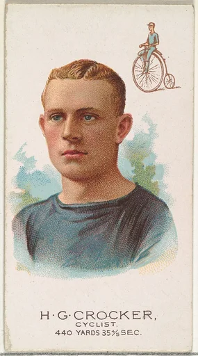 H.G. Crocker, Cyclist, from World's Champions, Series 2 (N29) for Allen & Ginter Cigarettes