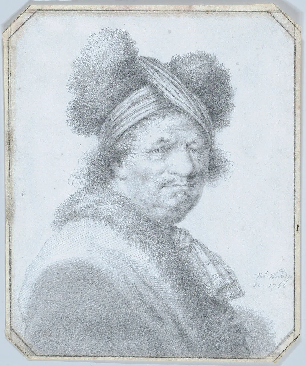 Portrait of a Gentleman Dressed in Furs — Thomas Worlidge