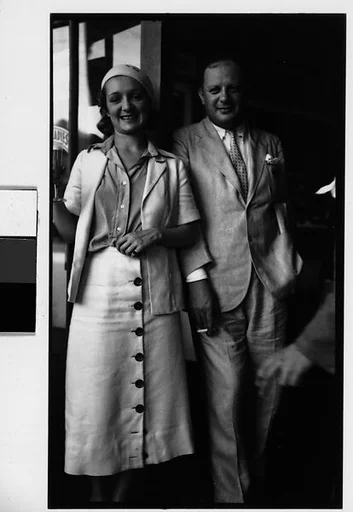 [Unidentified Couple Outside Café, Havana]