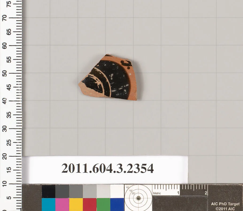 Terracotta fragment of a kylix: eye-cup (drinking cup) — Unknown