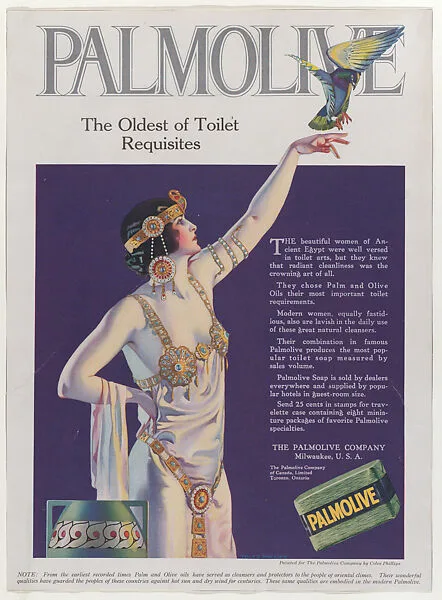 Advertisement for Palmolive Soap: "Palmolive, The Oldest of Toilet Requisites" — The Palmolive Company, Milwaukee|Coles Phillips