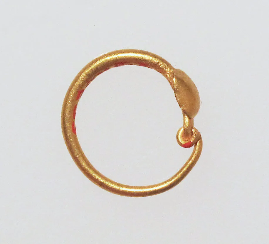 Earring with plain loop and disc — Unknown