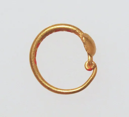 Earring with plain loop and disc