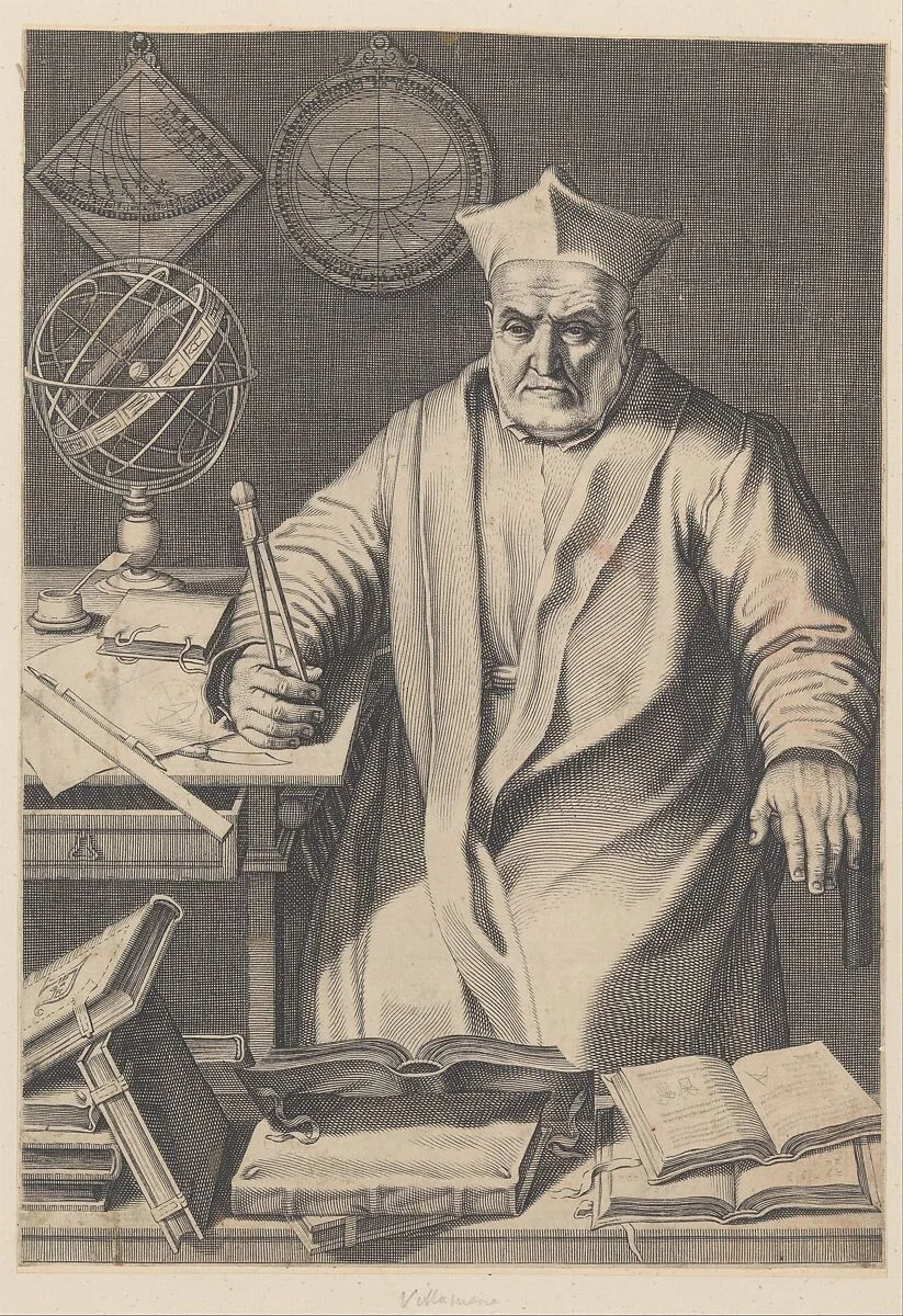 Portrait of Cardinal Christopher Clavius — Francesco Villamena