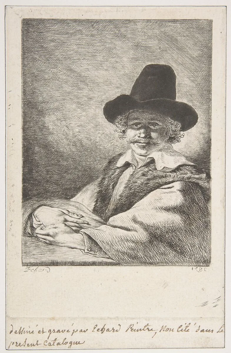 Portait of Seated Man in Hat — Charles Echard