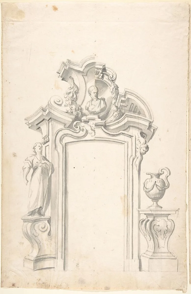 Two Alternate Designs for a Doorway — Anonymous, Italian, Piedmontese, 18th century