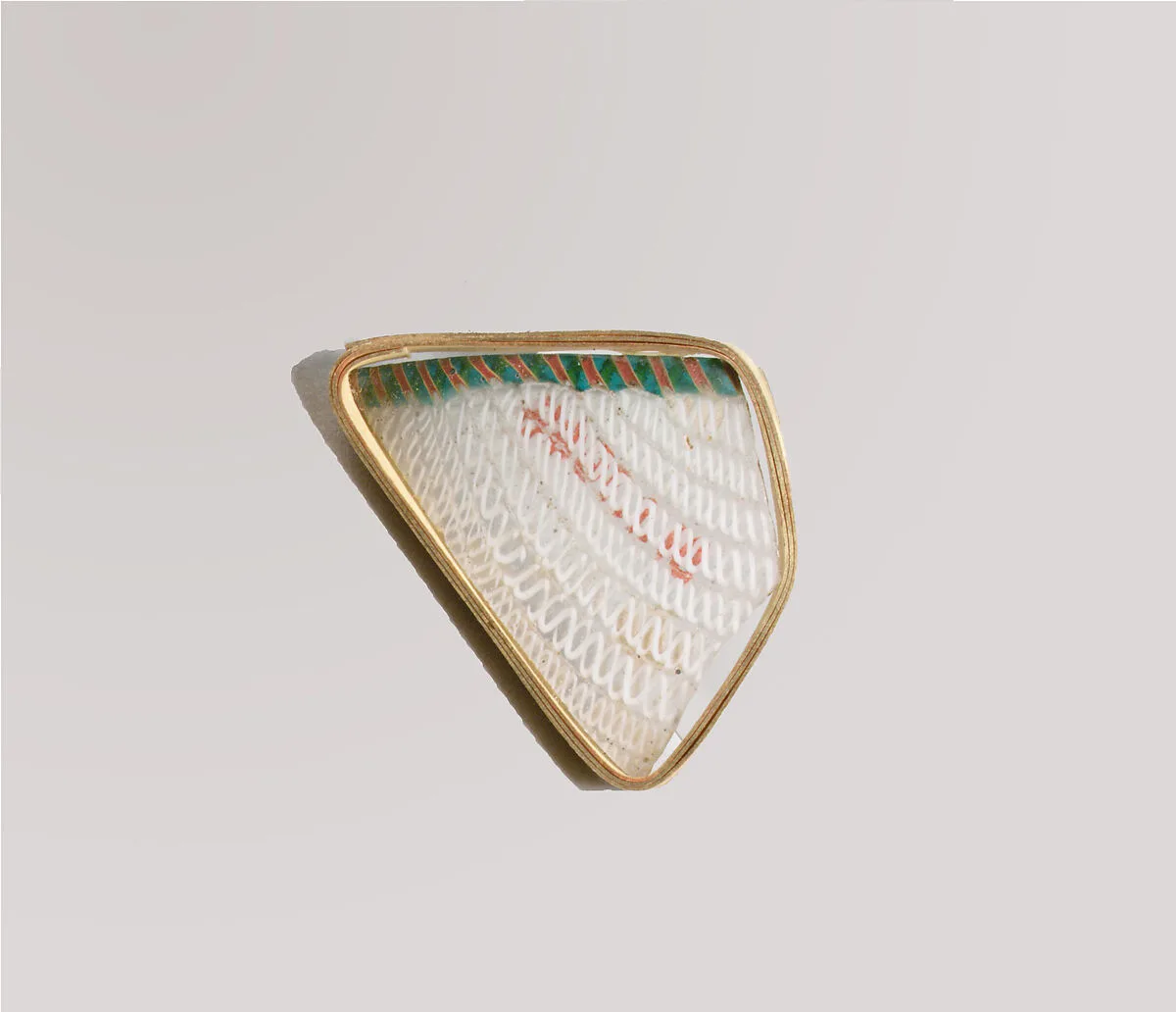 Glass network mosaic bowl fragment — Unknown