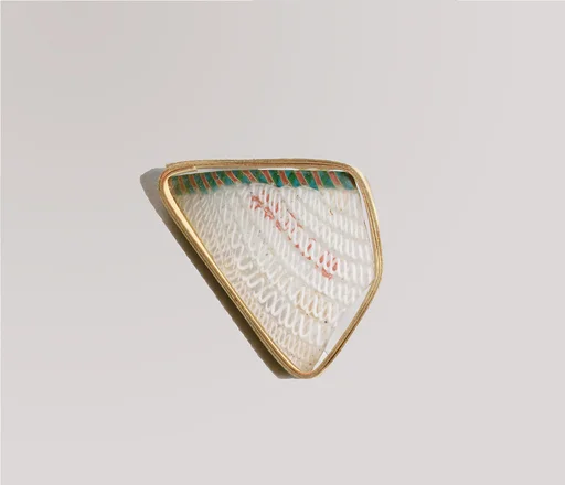 Glass network mosaic bowl fragment