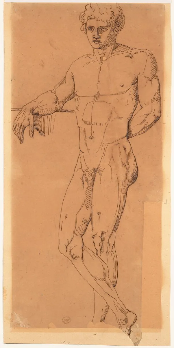 Standing Male Nude — Antonio Canova|Anonymous, Italian, early 19th century