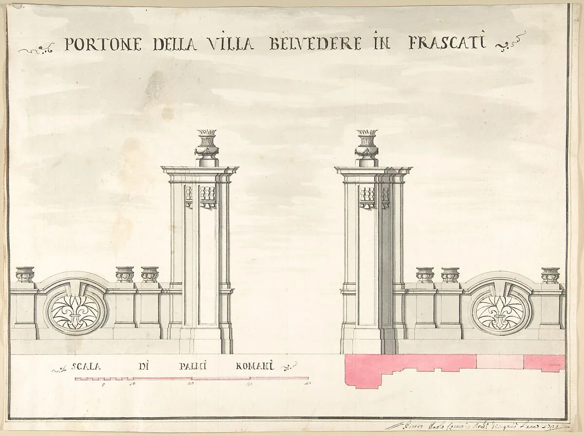 Gate of Villa Belvedere in Frascati — Pietro Paolo Coccetti (Cocchetti)