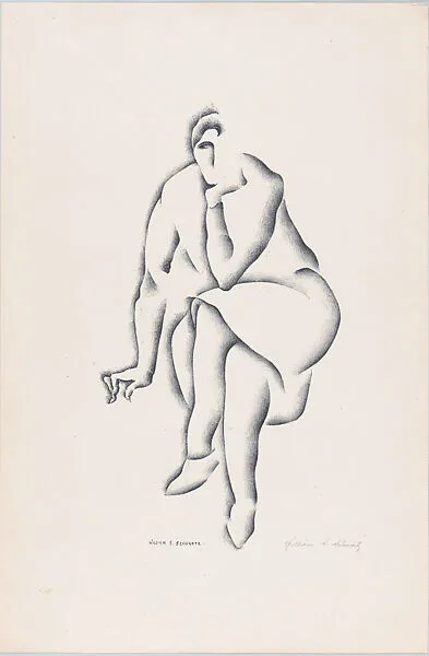 Lady Seated (Lithograph #48) — William Samuel Schwartz