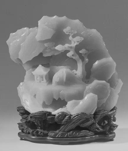 清    玉雕人物山子|Scholars in a landscape