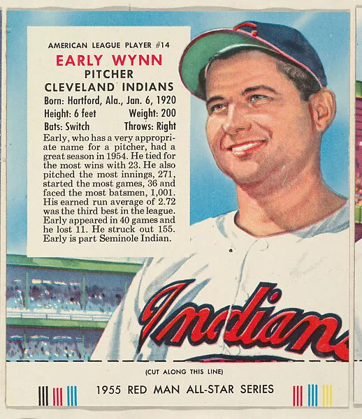 Early Wynn, from the Major League Baseball series (T235), issued by Red Man Chewing Tobacco — Red Man Chewing Tobacco