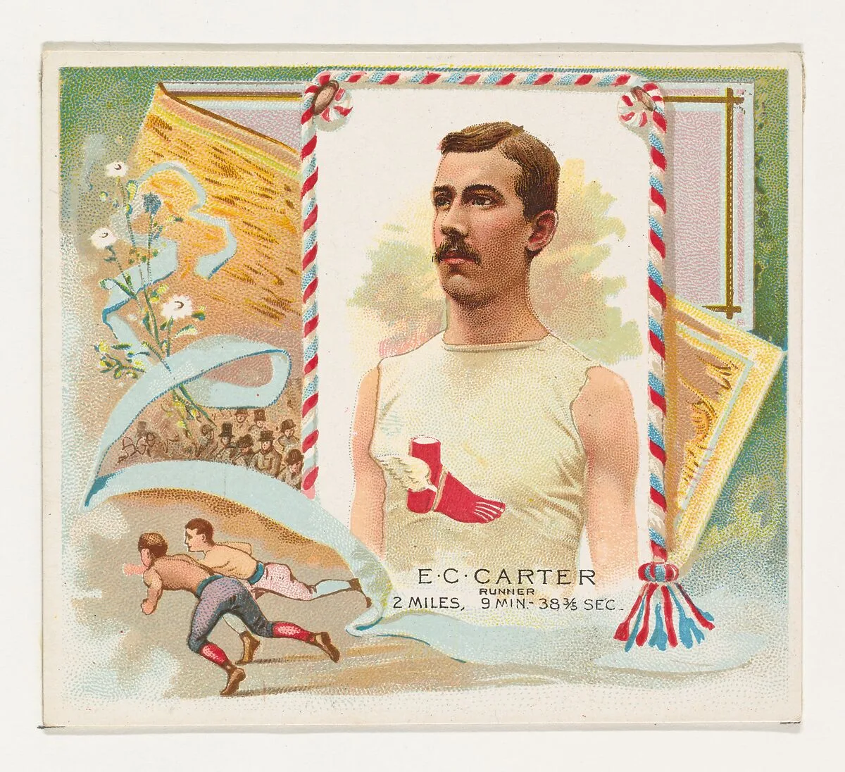 E.C. Carter, Runner, from World's Champions, Second Series (N43) for Allen & Ginter Cigarettes — Lindner, Eddy & Claus|Allen & Ginter