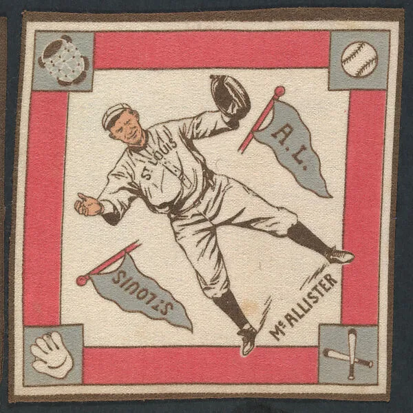 Bill McAllister, St. Louis, American League from Baseball Players Felt Blanket series (B18) — Unknown