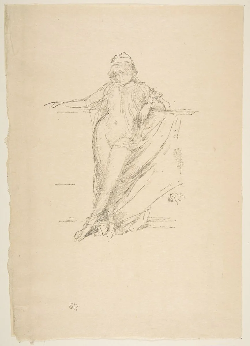 Little Draped Figure, Leaning — James McNeill Whistler