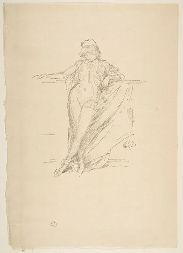 Little Draped Figure, Leaning