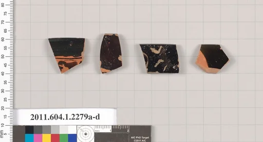Terracotta rim fragments of kylikes (drinking cups)