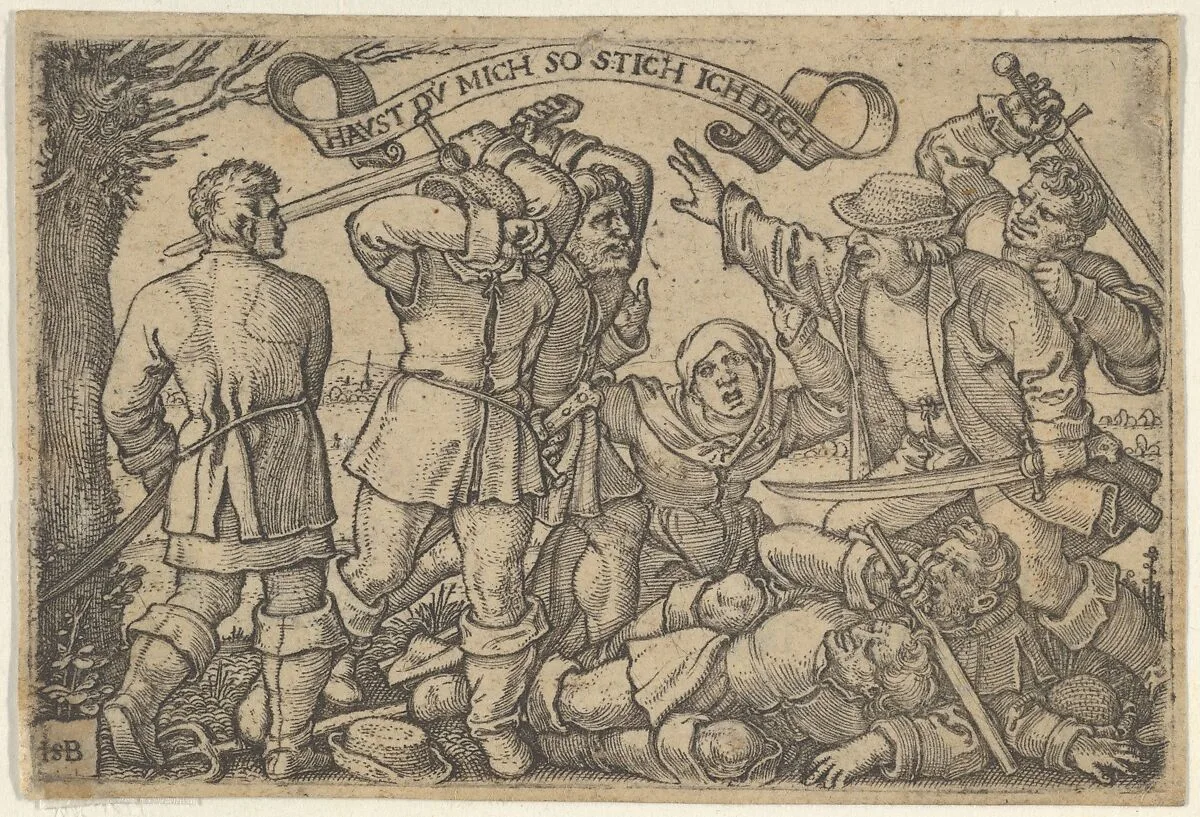 The Peasants' Brawl — Sebald Beham