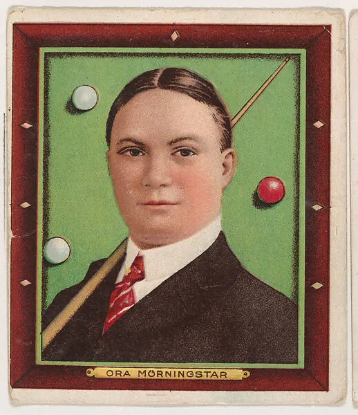 Orlando C. Morningstar, BIlliards, from Mecca & Hassan Champion Athlete and Prize Fighter collection, 1910 — Mecca Cigarettes