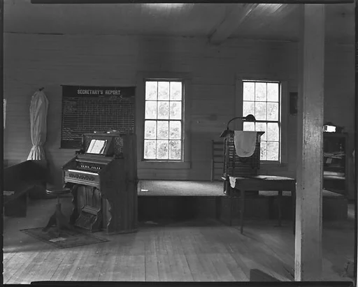 [Church Interior with Pump Organ, Alabama]