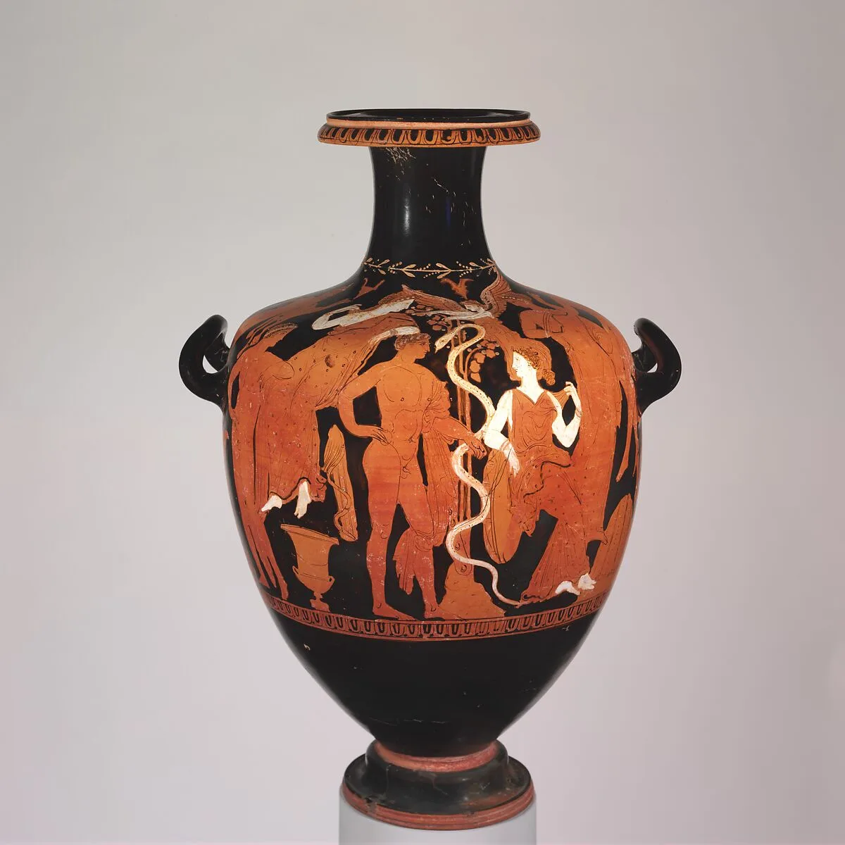 Terracotta hydria (water jar) — Hesperides Painter