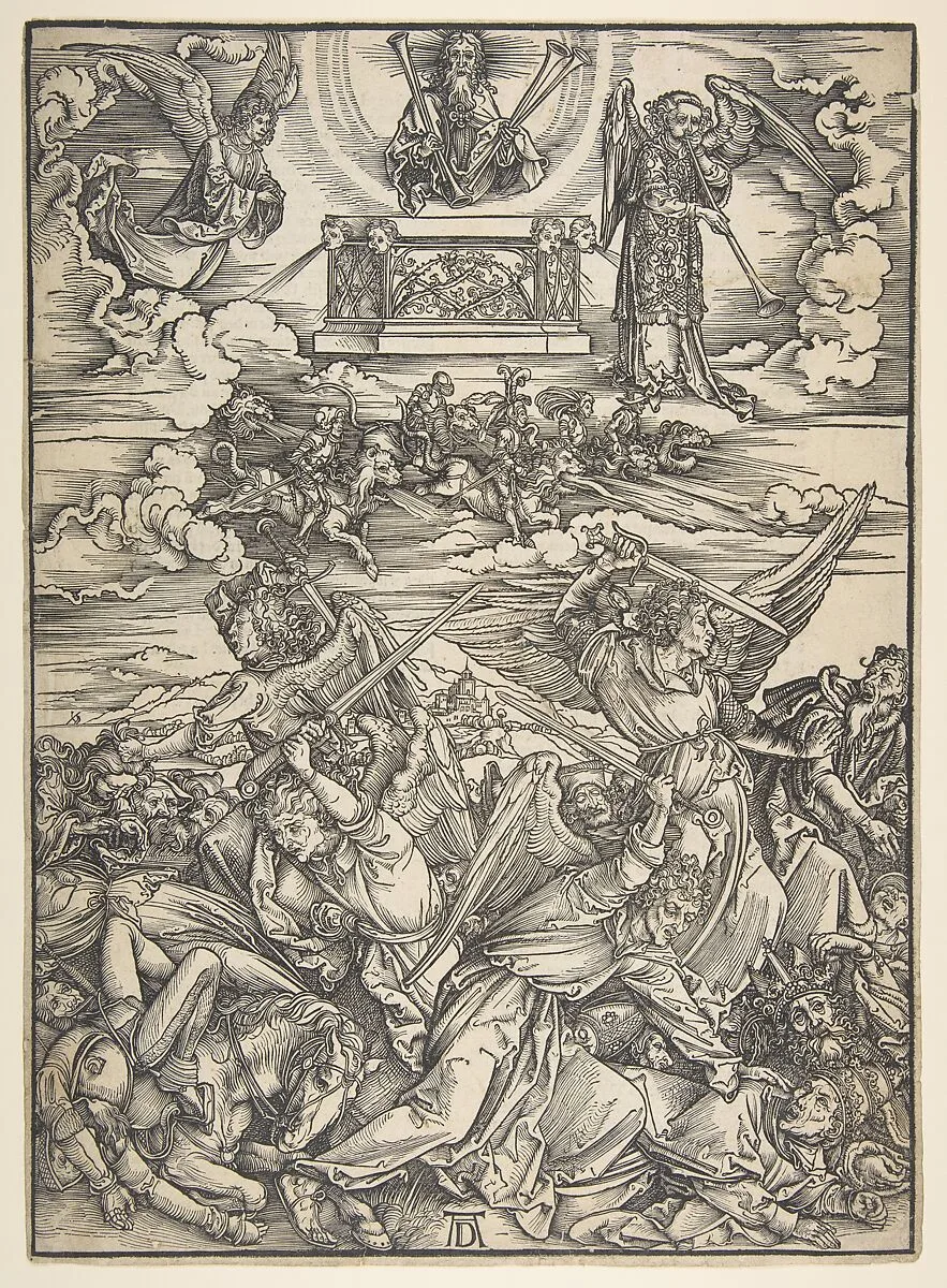 Four Avenging Angels, from the Apocalypse series — Albrecht Dürer