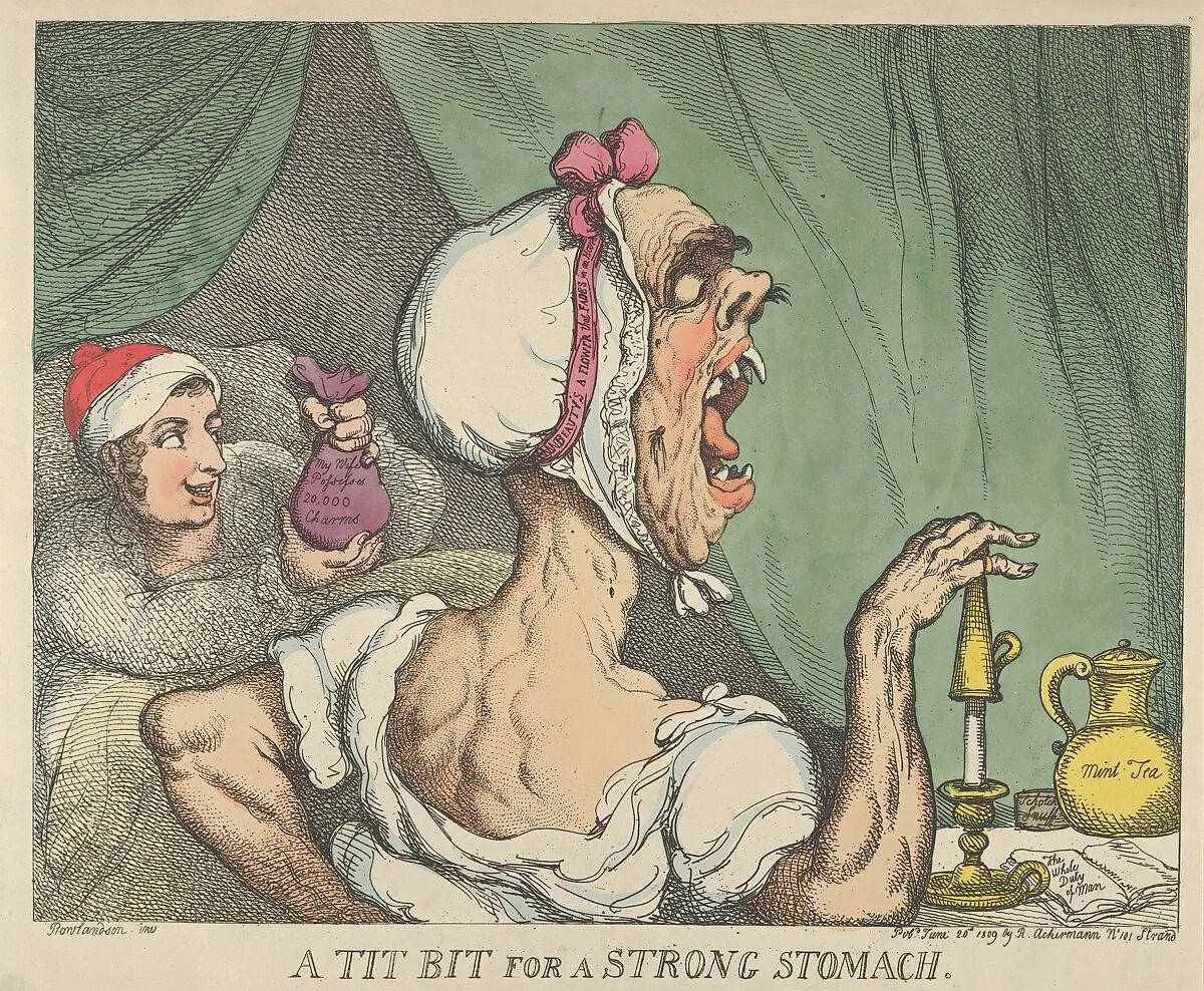A Tit Bit for a Strong Stomach — Rudolph Ackermann, London|Thomas Rowlandson