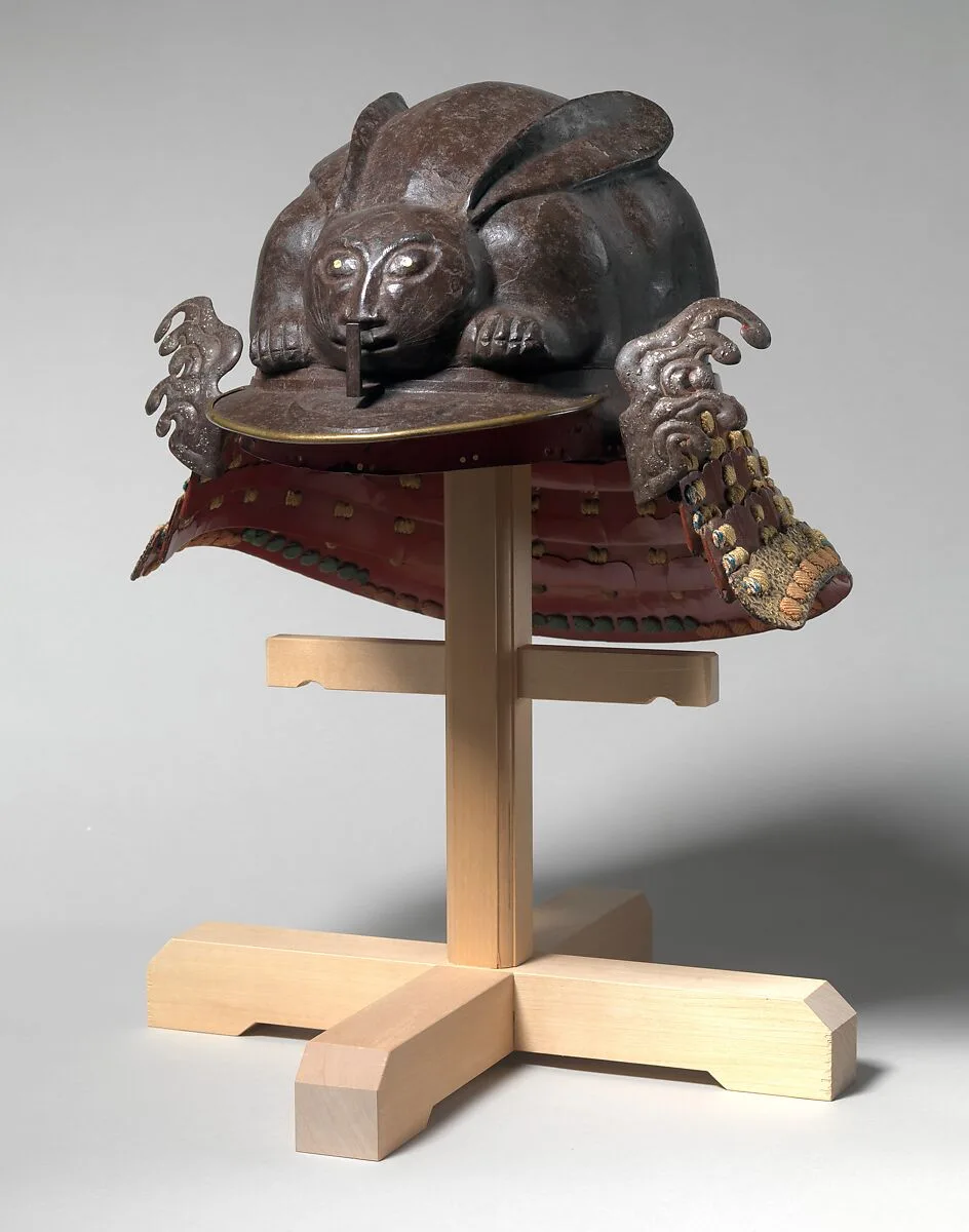 Helmet in the Shape of a Crouching Rabbit — Unknown