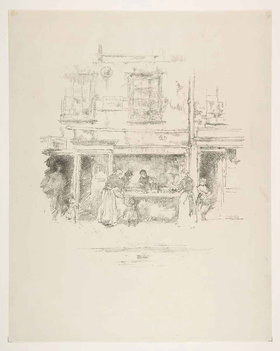 Maunder's Fish Shop, Chelsea — James McNeill Whistler