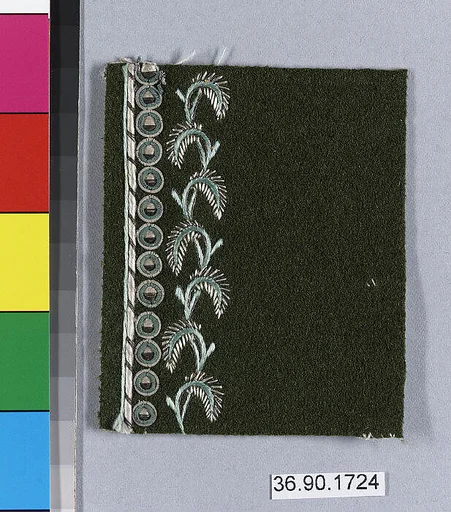 Embroidery sample for a man’s suit
