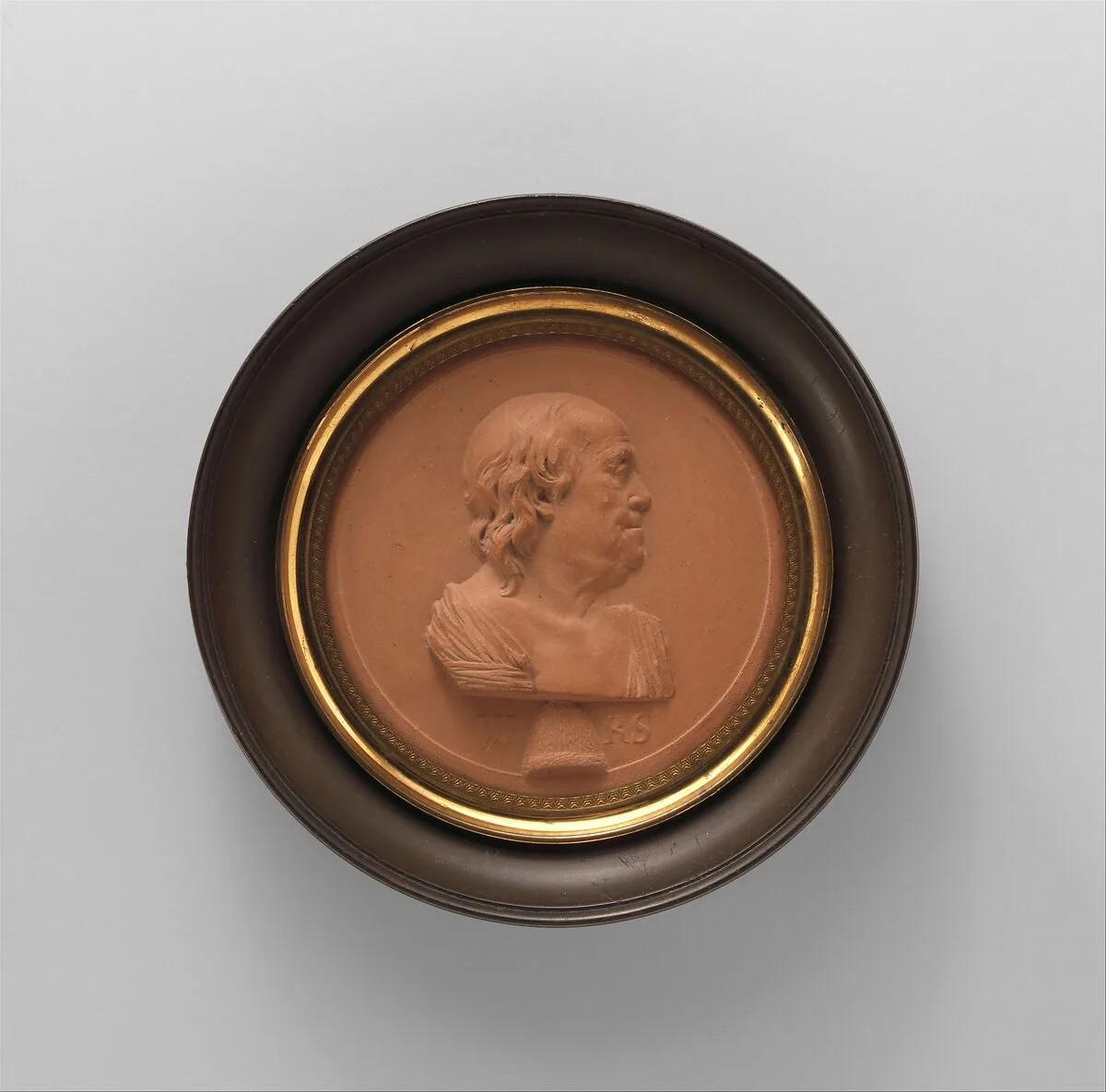 Plaque of Benjamin Franklin — Jean Martin Renaud