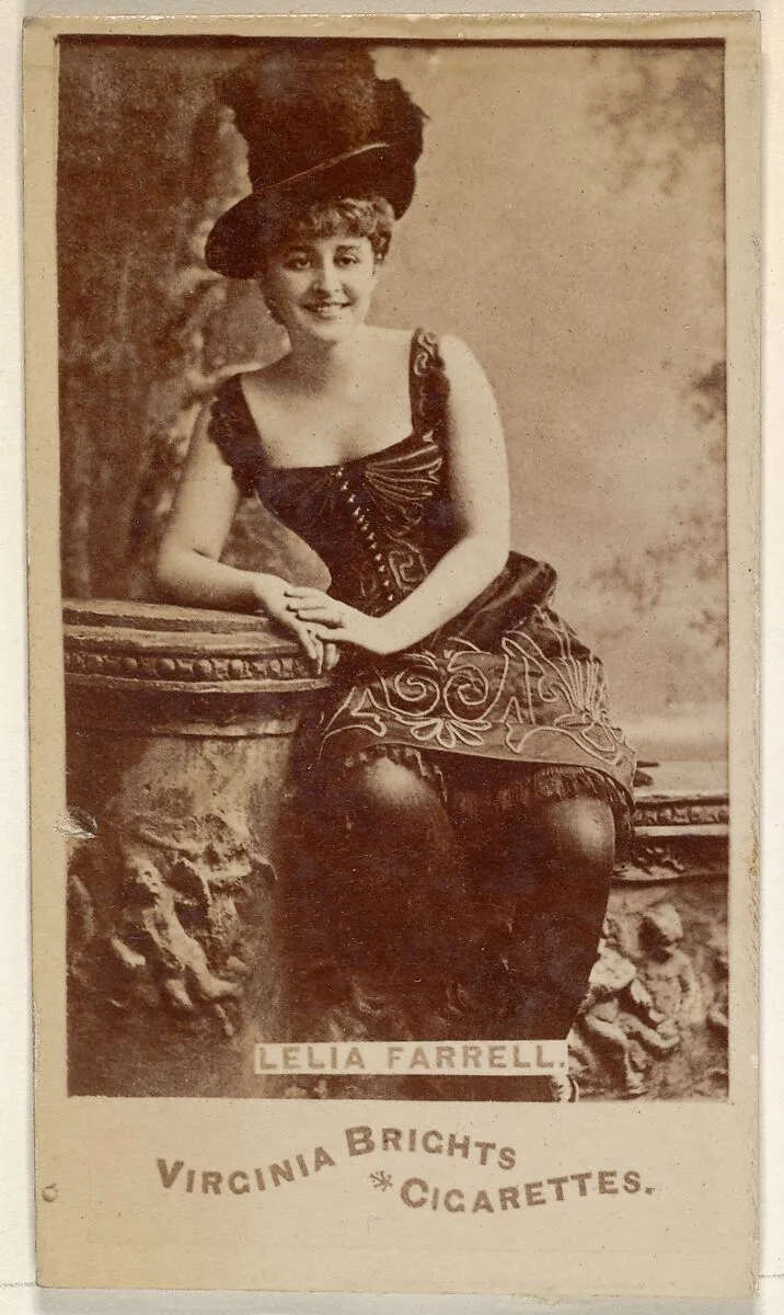 Lelia Farrell, from the Actors and Actresses series (N45, Type 6) for Virginia Brights Cigarettes — Allen & Ginter