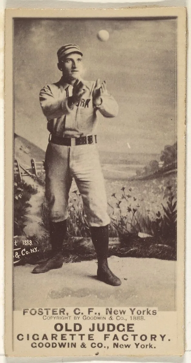 Elmer Ellsworth Foster, Center Field, New York, from the Old Judge series (N172) for Old Judge Cigarettes — Goodwin & Company