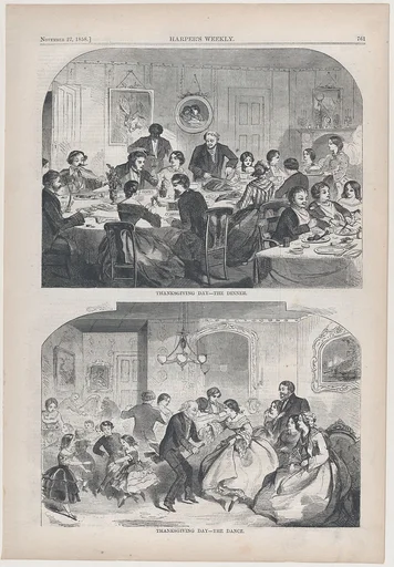 Thanksgiving Day – The Dinner (from "Harper's Weekly," Vol. II)