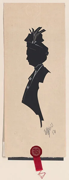 Silhouette of an unknown woman in a hat — M. Bliss