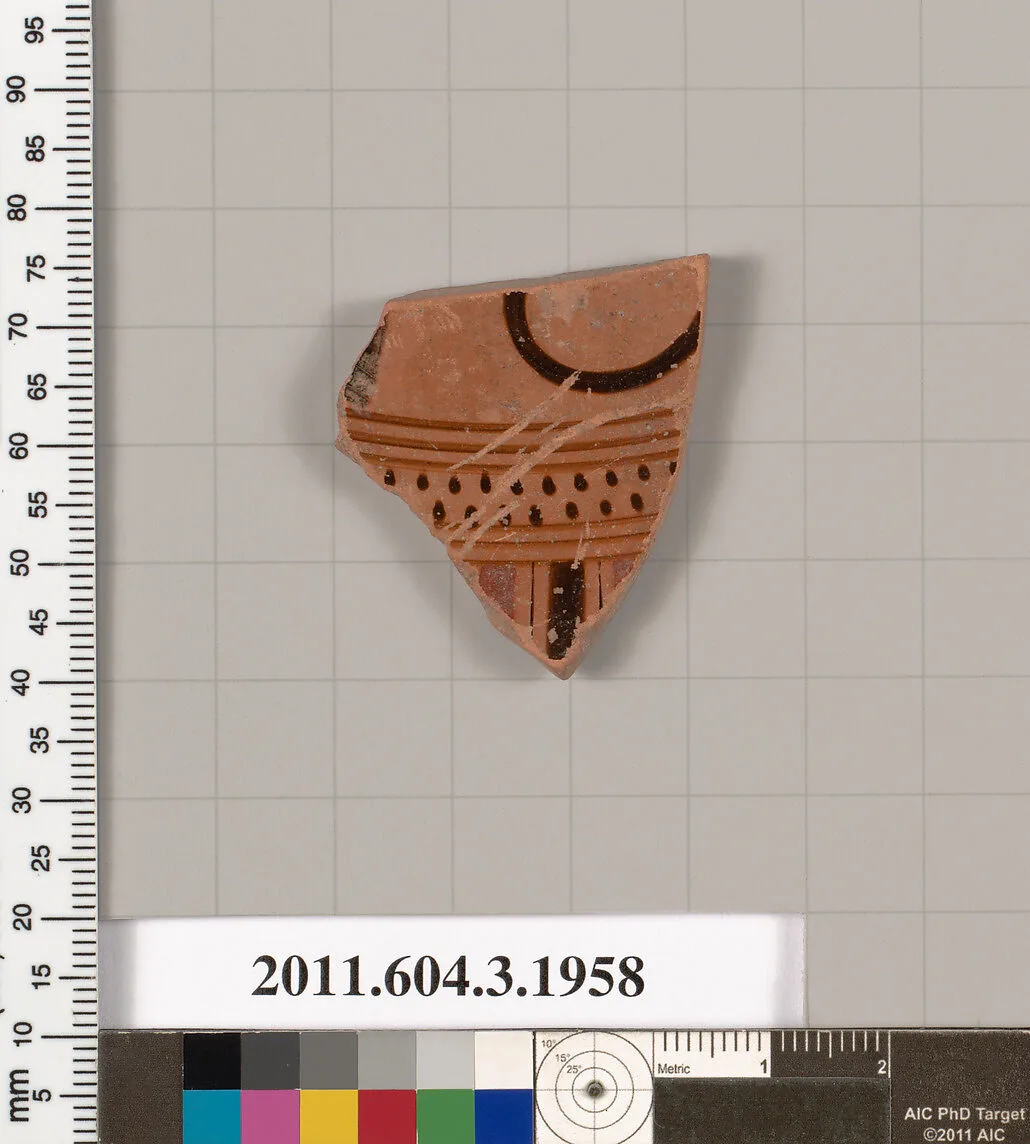 Terracotta fragment of a kylix (drinking cup) — Unknown