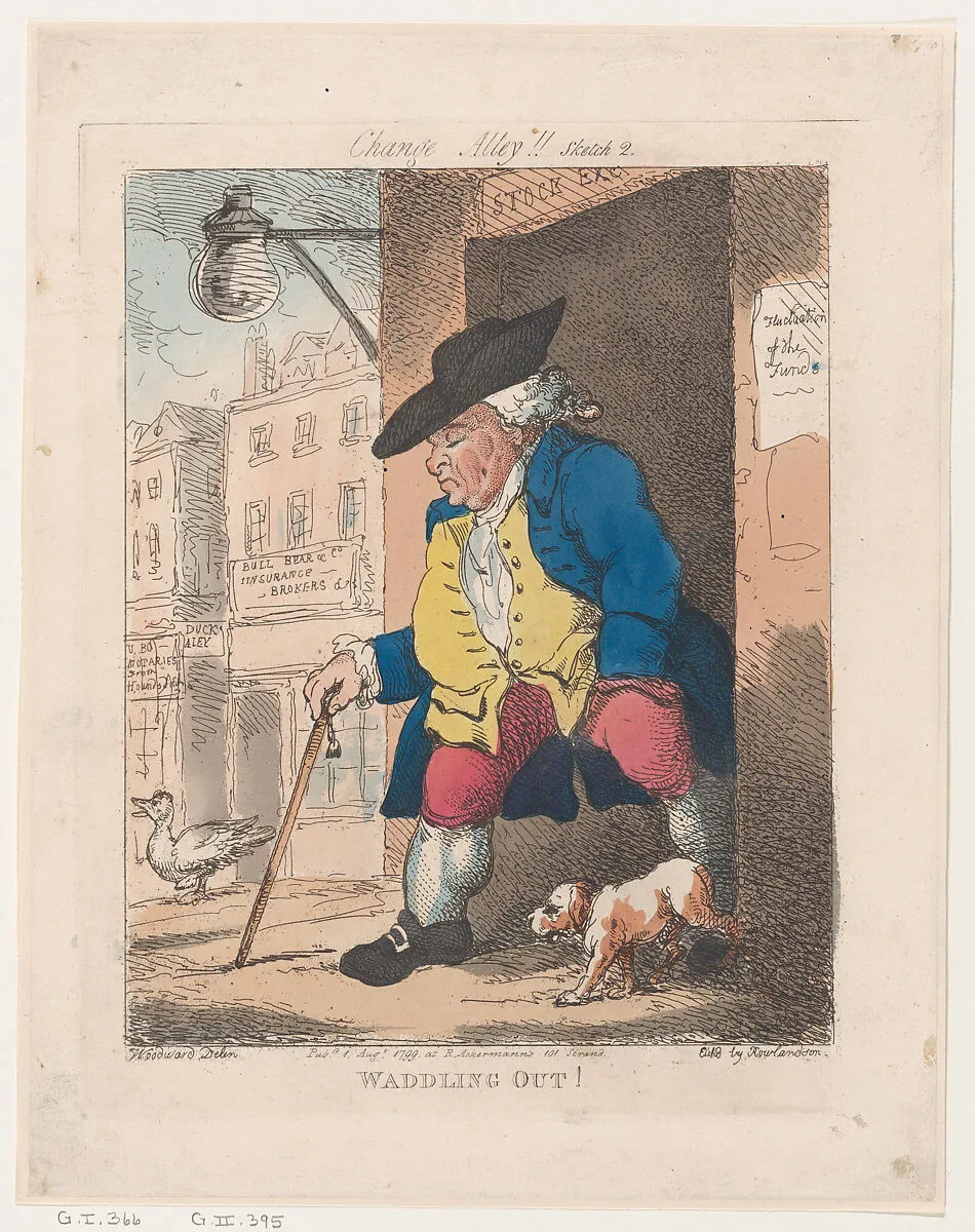 Waddling Out! — Rudolph Ackermann, London|Thomas Rowlandson|George Murgatroyd Woodward
