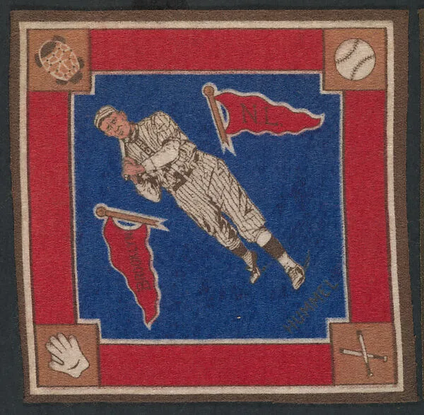 John Hummel, Brooklyn, National League from Baseball Players Felt Blanket series (B18) — Unknown