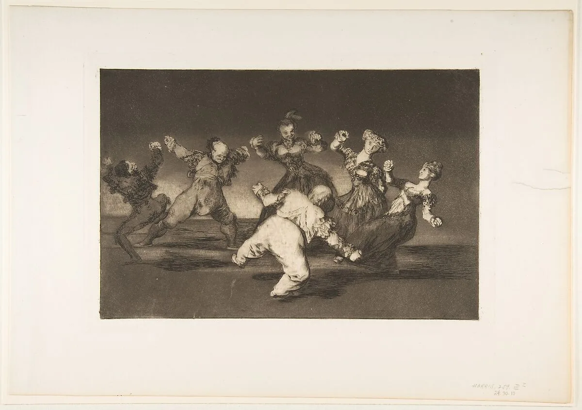 'Merry Folly' from the 'Disparates' (Follies / Irrationalities) — Goya (Francisco de Goya y Lucientes)
