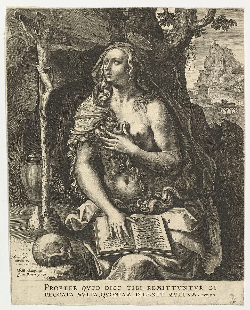 Mary Magdalen — Jan (Johannes) Wierix|Maerten de Vos|Philips Galle